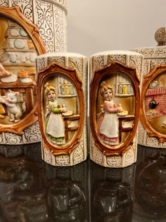 Vintage Canisters and Salt Shakers - Etsy