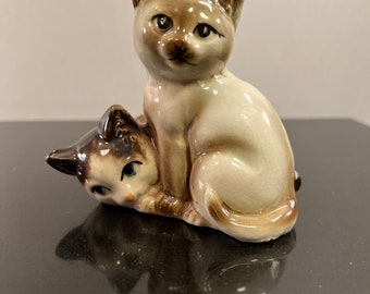 Vintage Japanese made Siamese cats   AS IS