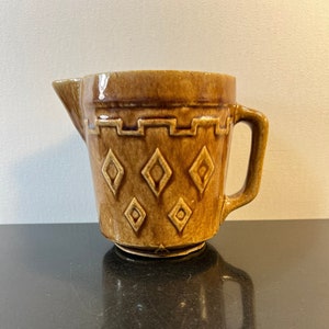 Vintage brown mid century pitcher
