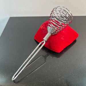 vintage spiral stainless kitchen whisk