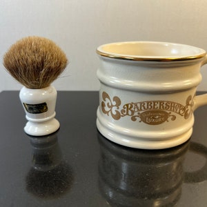 Vintage shaving brush with cup