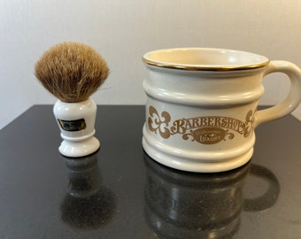 Vintage shaving brush with cup