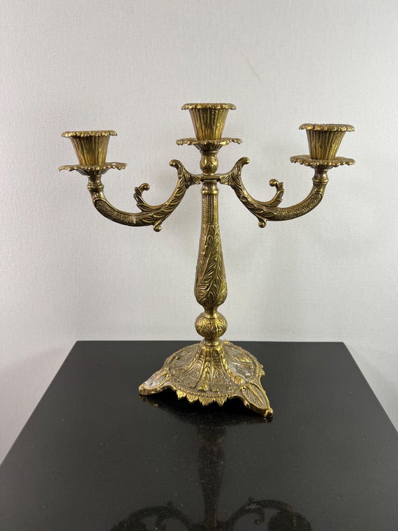 Vintage Brass Israeli Tamar Candlestick Holder - Etsy