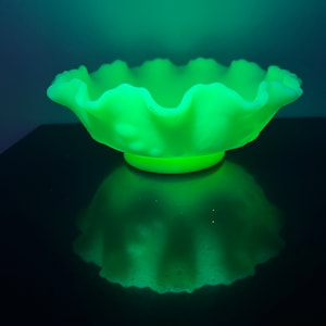 vintage uranium glass bowl