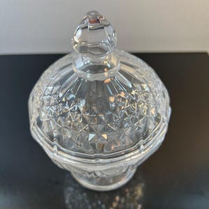 vintage glass domed candy dish
