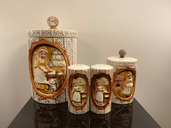 Vintage Canisters and Salt Shakers - Etsy