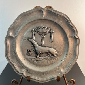 vintage pewter wall hanging