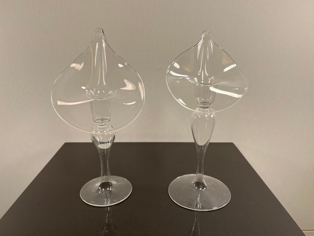 Glass Jack in the Pulpit Candlestick Holders Etsy