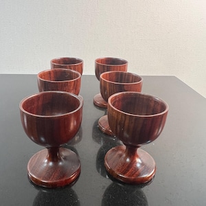 vintage wood cups
