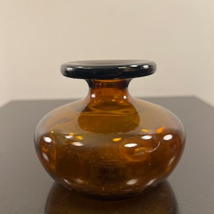 Vintage amber color Finland bottle