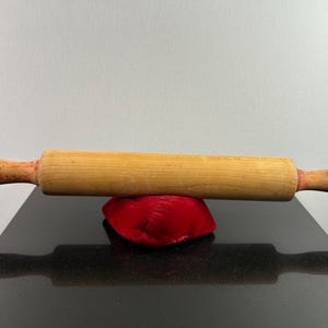 vintage wood rolling pin