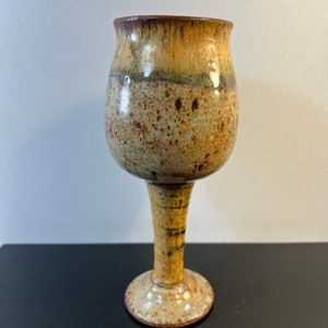 Vintage stoneware wine cup