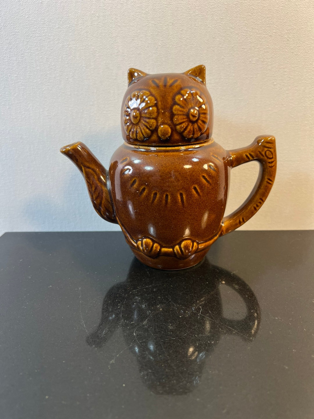 Vintage Ceramic Cat Teapot Etsy