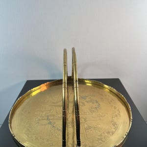 vintage brass Asian style vanity tray