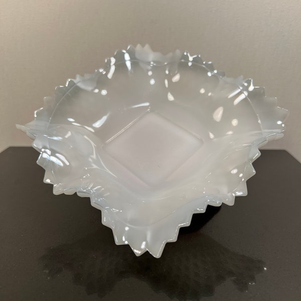 Vintage milk glass candy dish