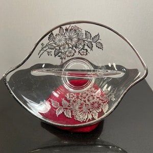Vintage clear glass candy dish