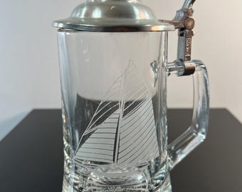 vintage old spice glass stein mug