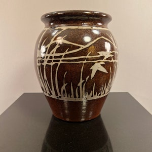Vintage Asian style stoneware jar