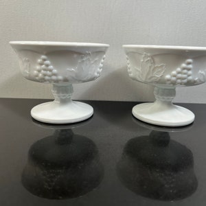 Vintage milk glass sorbet cups