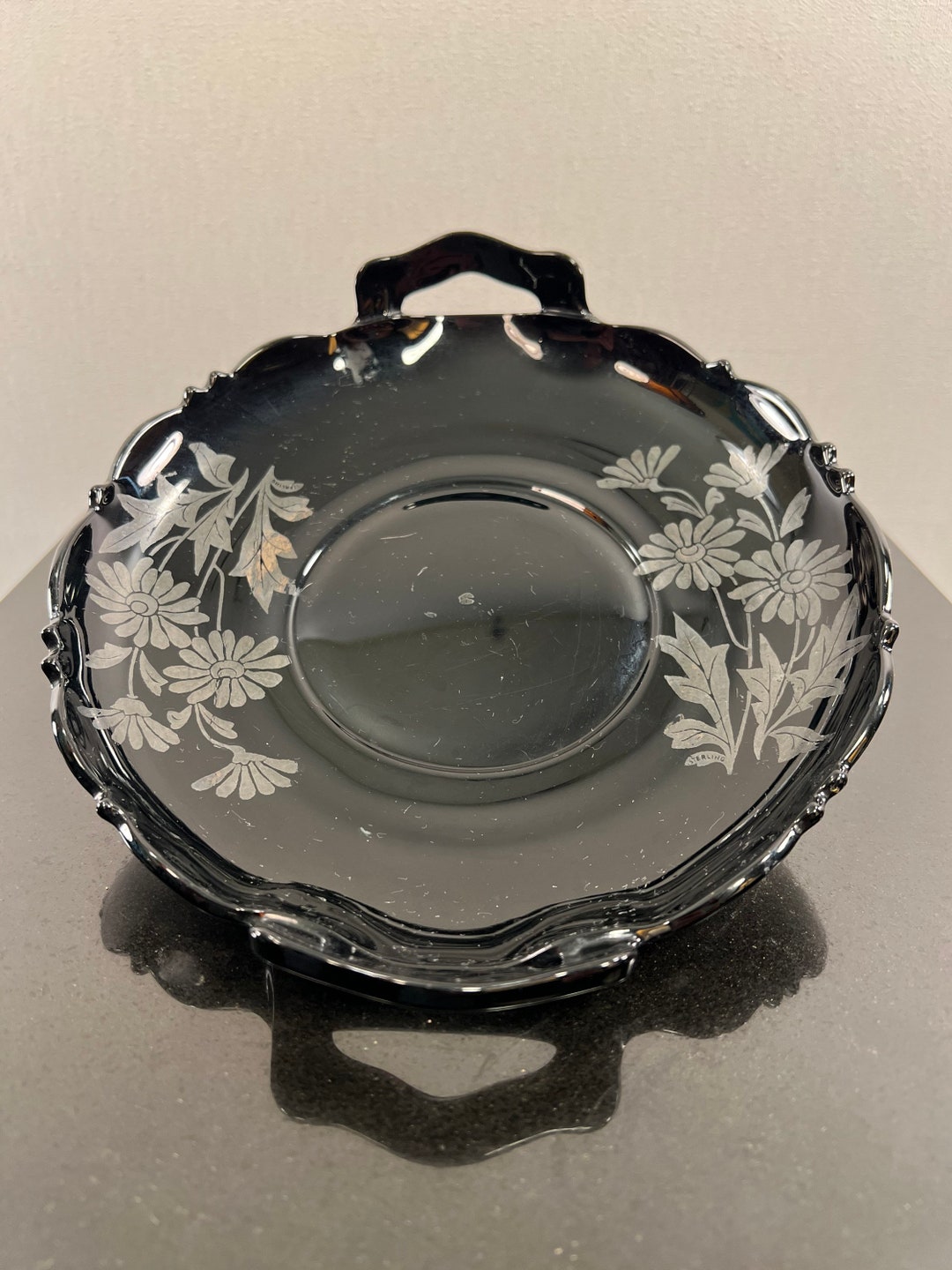 Vintage Black Candy Dish Etsy