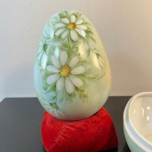Vintage porcelain egg trinket box