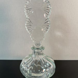 vintage art deco clear glass perfume bottle