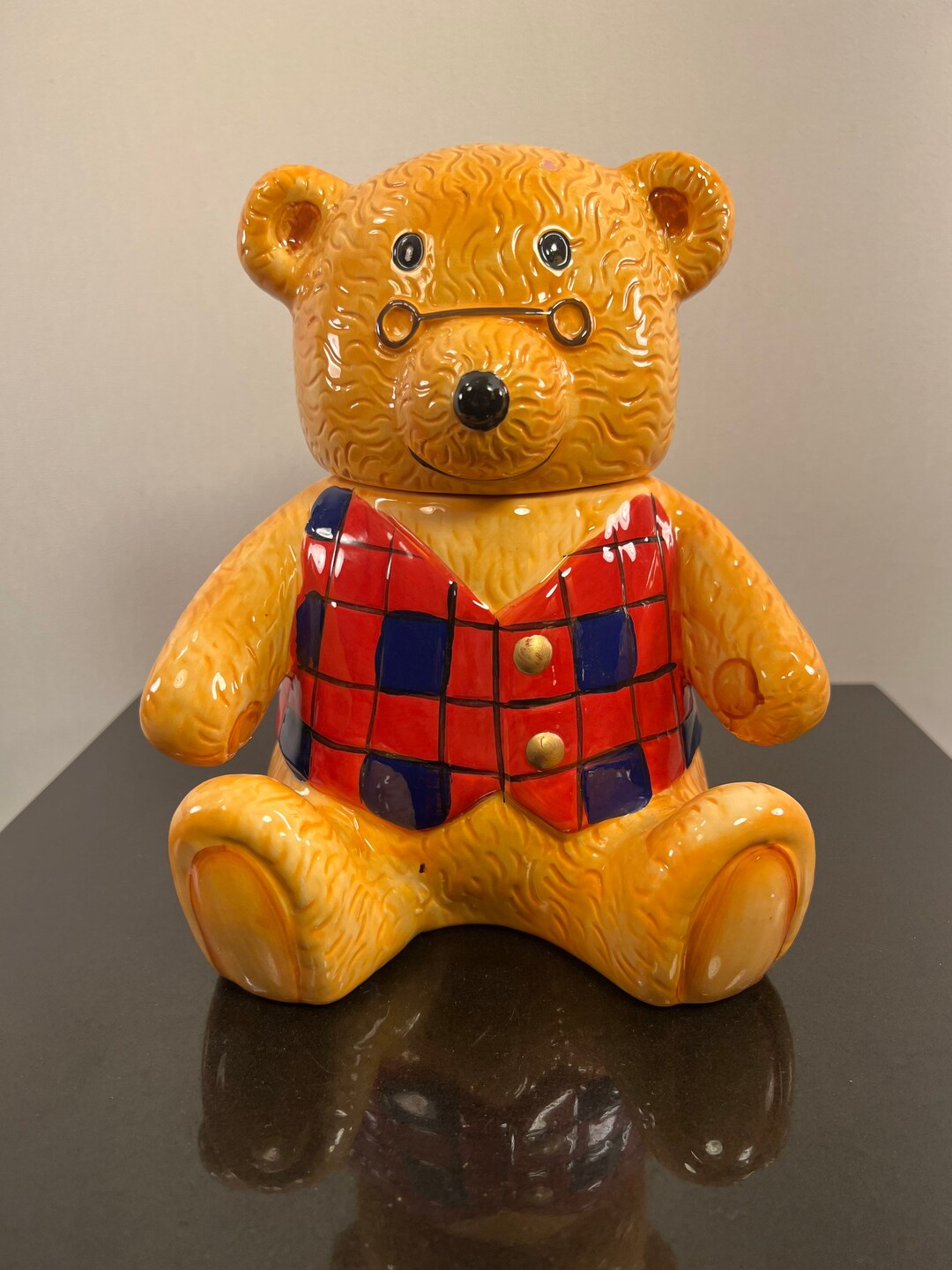 Vintage Ceramic Honey Bear Cookie Jar Etsy