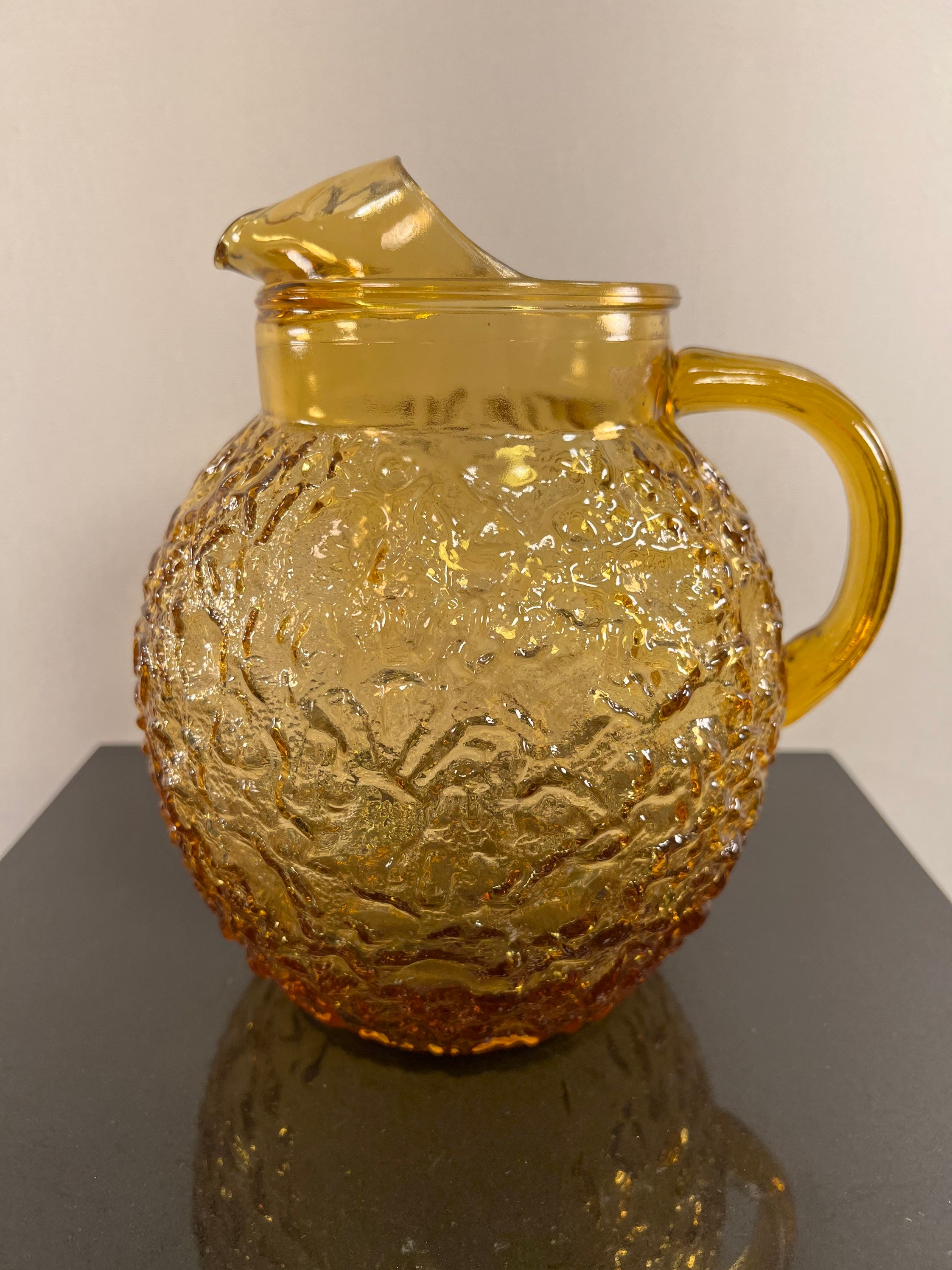 Vintage Anchor Hawking Amber Color Lido Milano Pitcher - Etsy