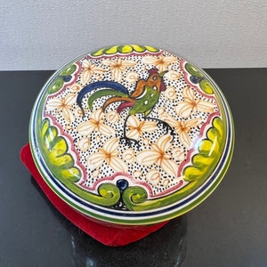 Vintage porcelain Portuguese trinket box (as is)
