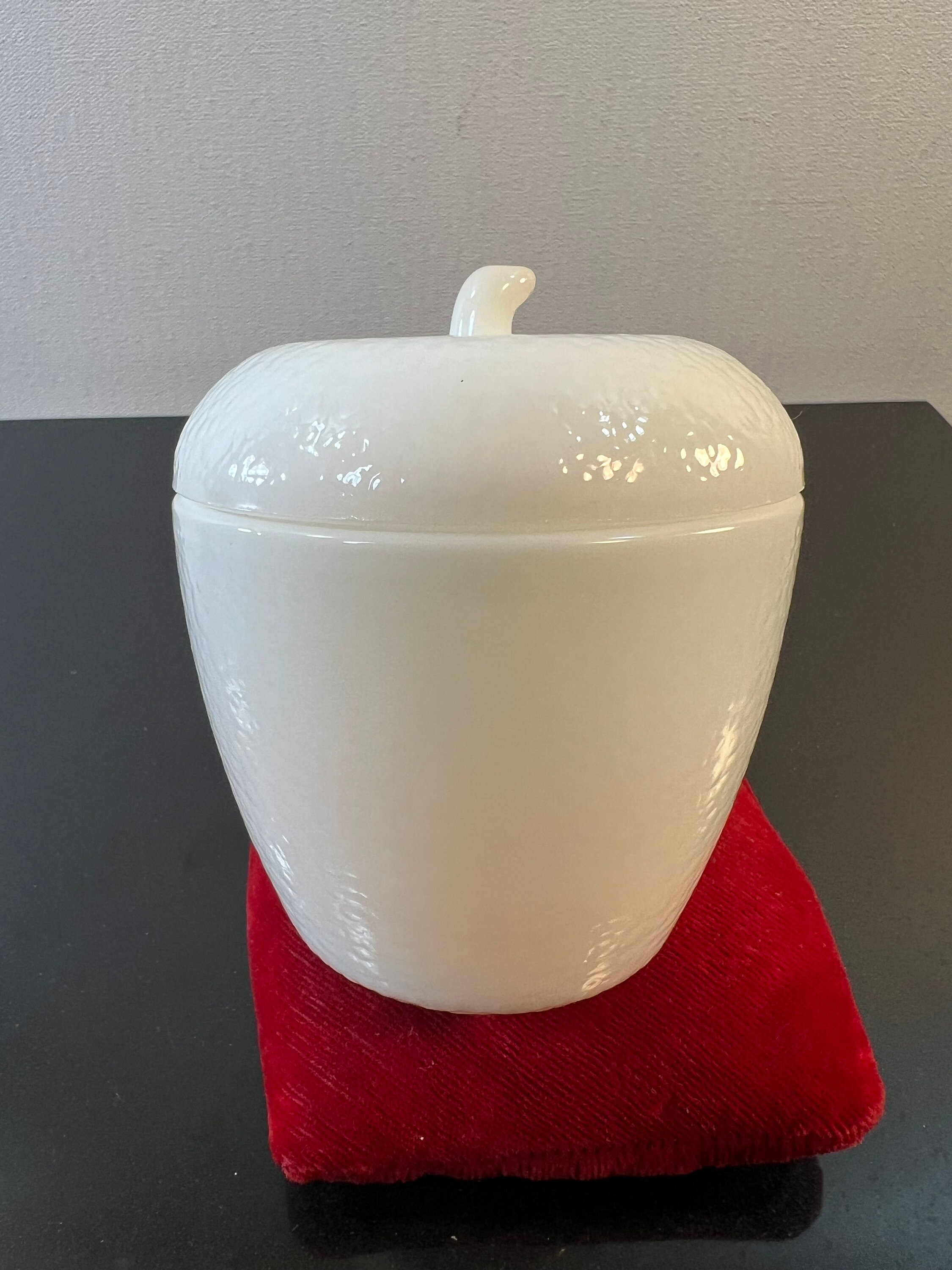vintage milk glass apple