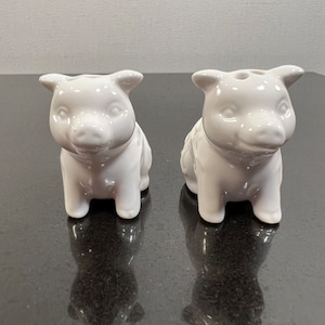 Ceramic white pig  shakers