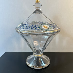 Vintage hand painted candy dish
