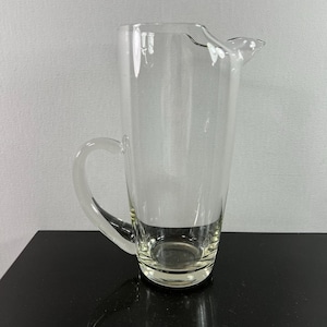 vintage clear glass cocktail pitcher
