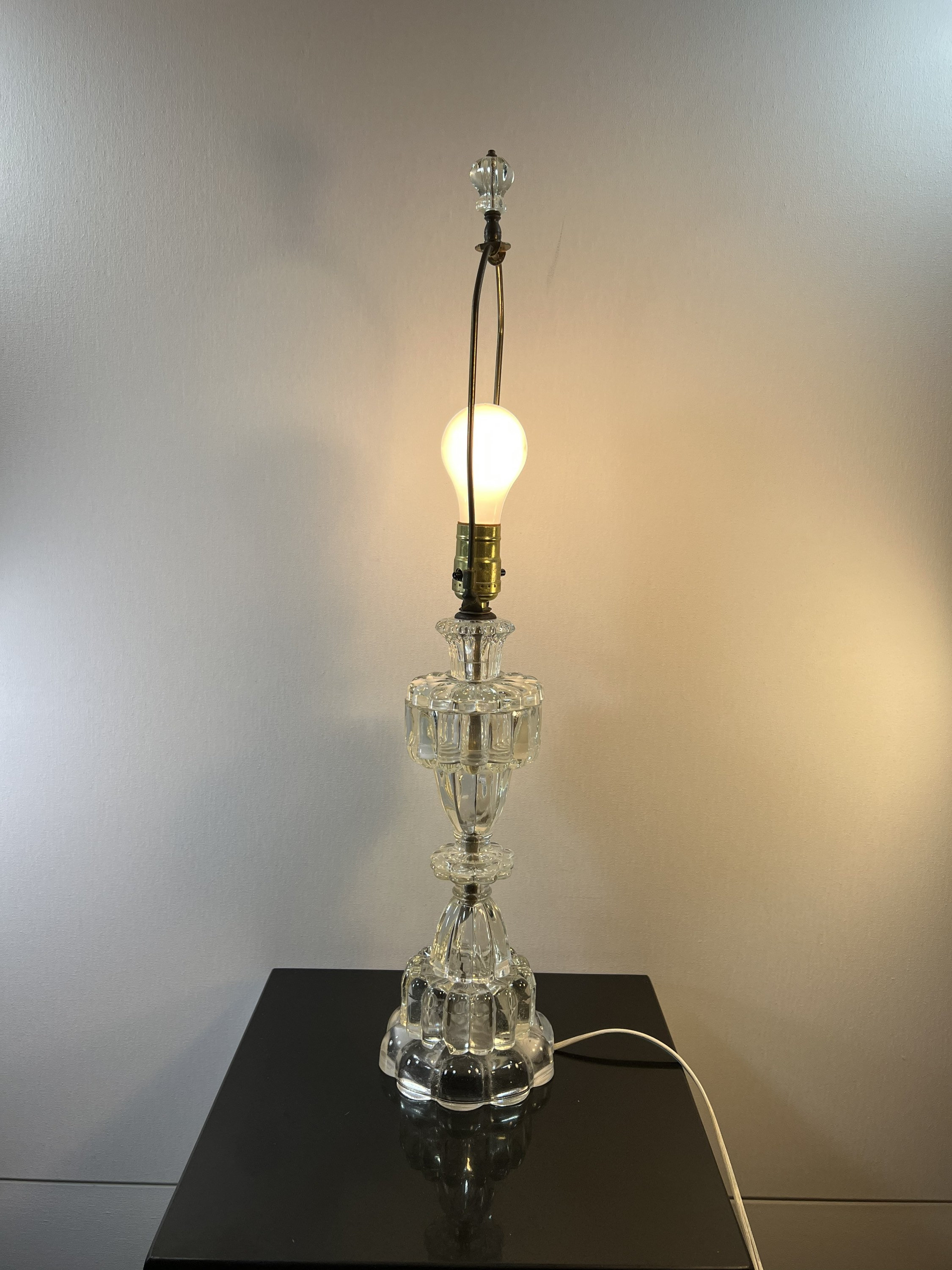 Vintage clear glass on sale lamps