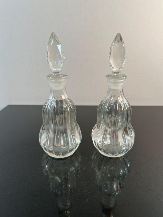 vintage set of two perfume bottles