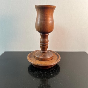 vintage turned candlestick holder