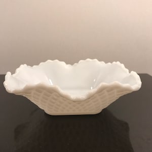 Milk glass bowl