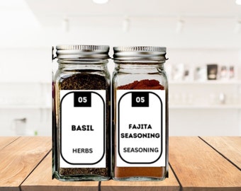 Spice Labels Spice Jar Labels Seasoning Labels - Instant Download. Spice Up Your Kitchen with Printable Seasoning Labels