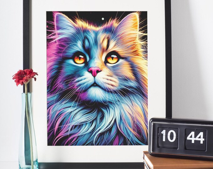 Misty Meow | Animal | Cat | Digital Art Print | Wall Art | AI Generated ...