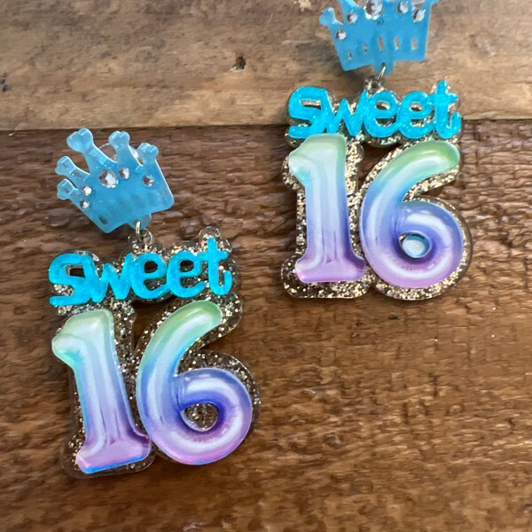 Sweet 16 Earrings Etsy