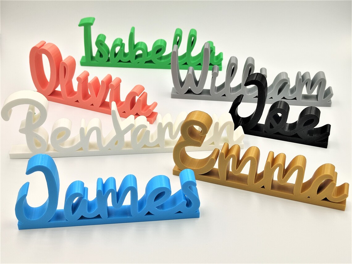 Personalized Freestanding Name Plate 3D Print Etsy