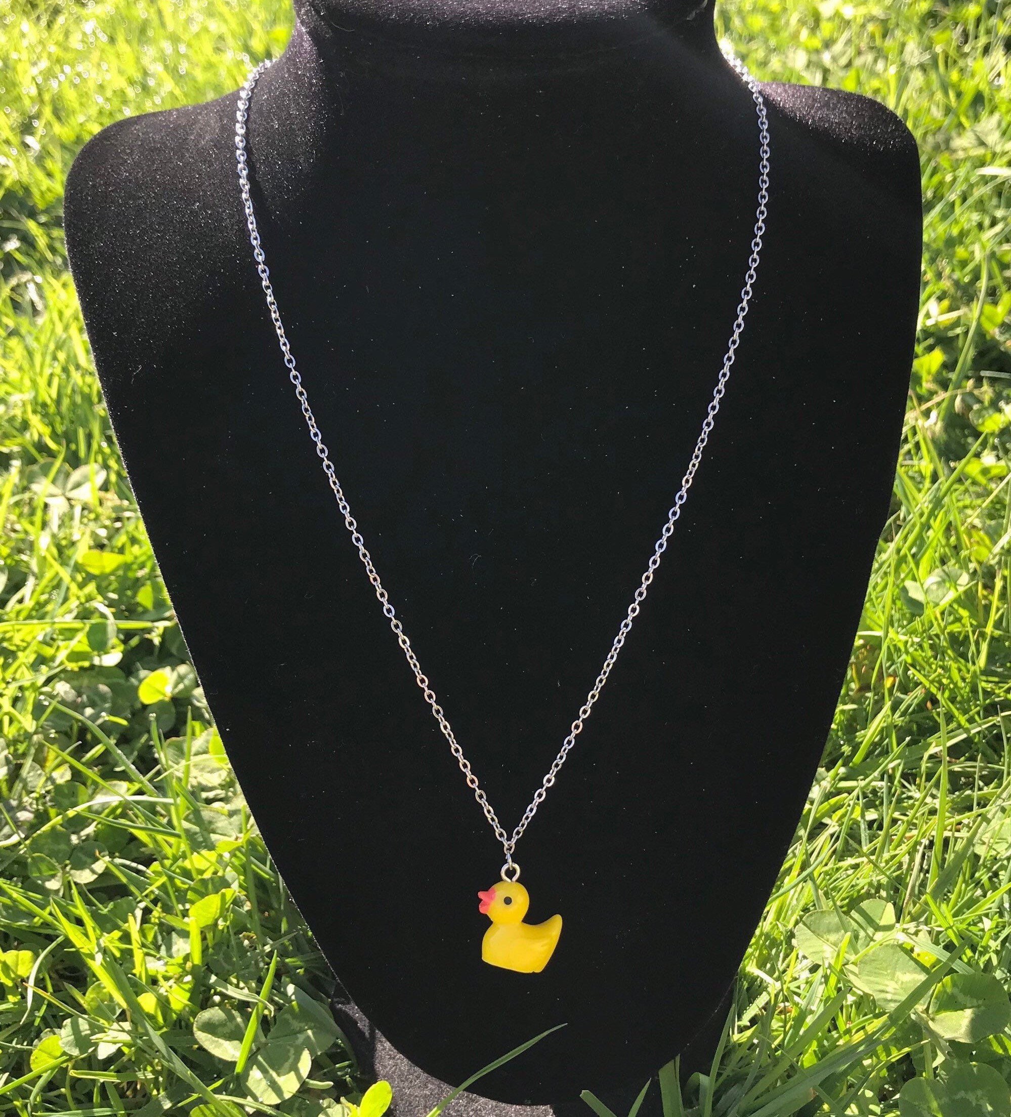 Duck charm necklace Etsy