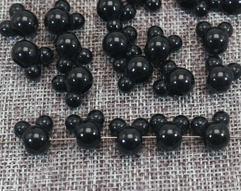 White Stone Round 14mm Beads B4726 Qty 6