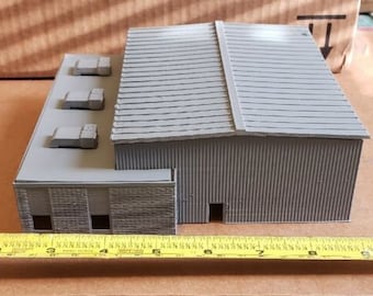 N Scale 1/160 3D Printed Modern Commerical Warehouse Free Shipping