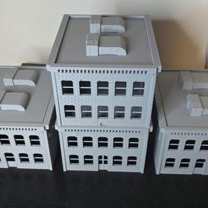 O / S scale 3 piece high rise town buildings, made in USA, free shipping