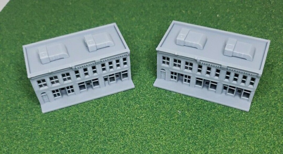 N Scale Town Buildings (2 Piece): 1/160 Model Railroad Scenery - Etsy
