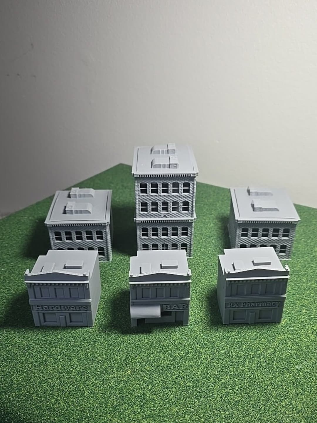 N Scale Town Buildings: 3D Printed 6-pack (1/160) - Etsy