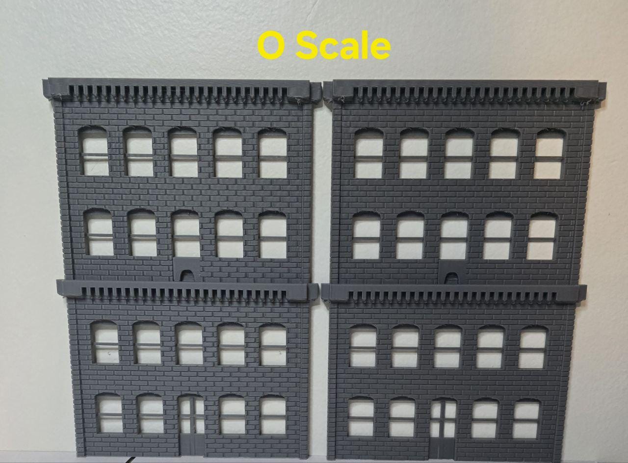 O-S Scale Building Facade - Model Train City Backdrop, USA Made - Etsy