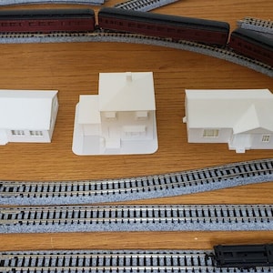 N Scale House Pack 3 suburban houses 3d printed free shipping Great for layouts