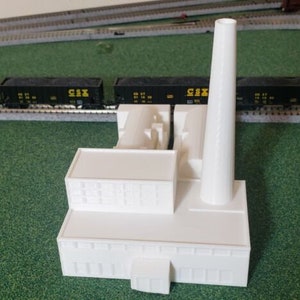 N Scale 1/160 3D printed Power Plant/factory great for layout FREE SHIPPING